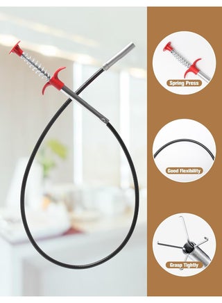 1.6M Drain Snake Hair Clog Remover – Flexible Pipe Cleaner Tool