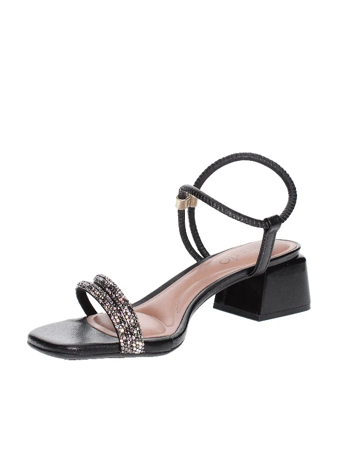 بيرا ريو Beira Rio Ladies Mid Heel Sandals Black | Made In Brazil