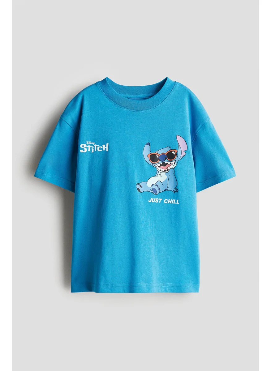 اتش اند ام Printed Oversized T-Shirt