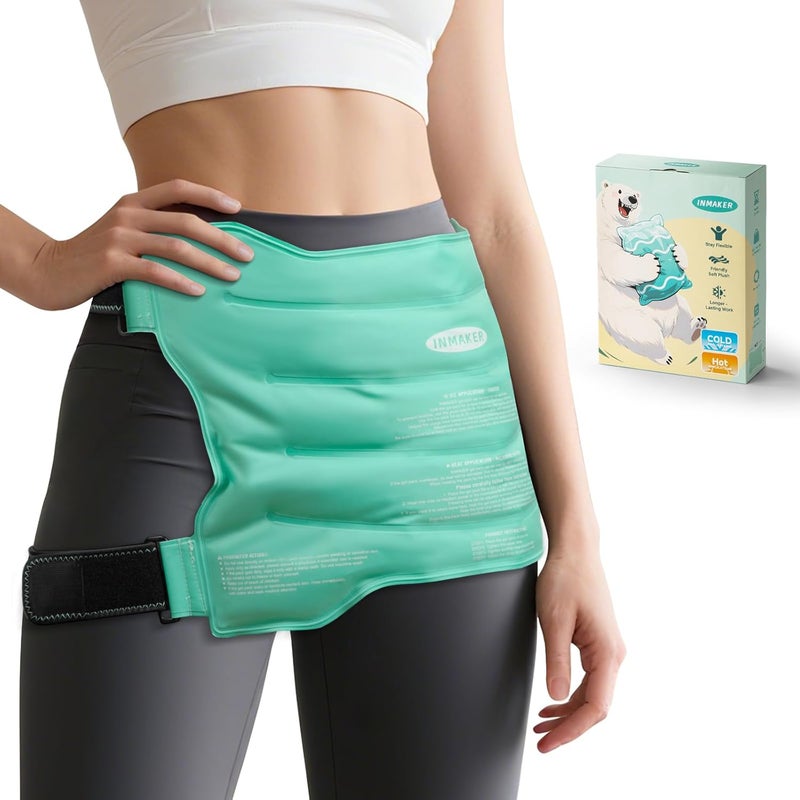 INMAKER Hip Ice Pack Wrap Gel Ice Pack Reusable for Hip Replacement Surgery Long Lasting Cold Compress for Injuries Inflammation Swelling and Pain Relief - Image 1