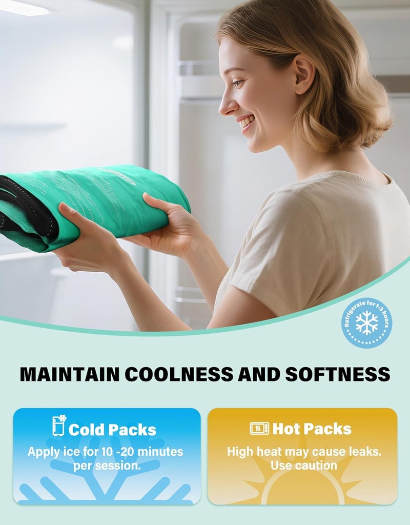 INMAKER Hip Ice Pack Wrap Gel Ice Pack Reusable for Hip Replacement Surgery Long Lasting Cold Compress for Injuries Inflammation Swelling and Pain Relief - Image 4