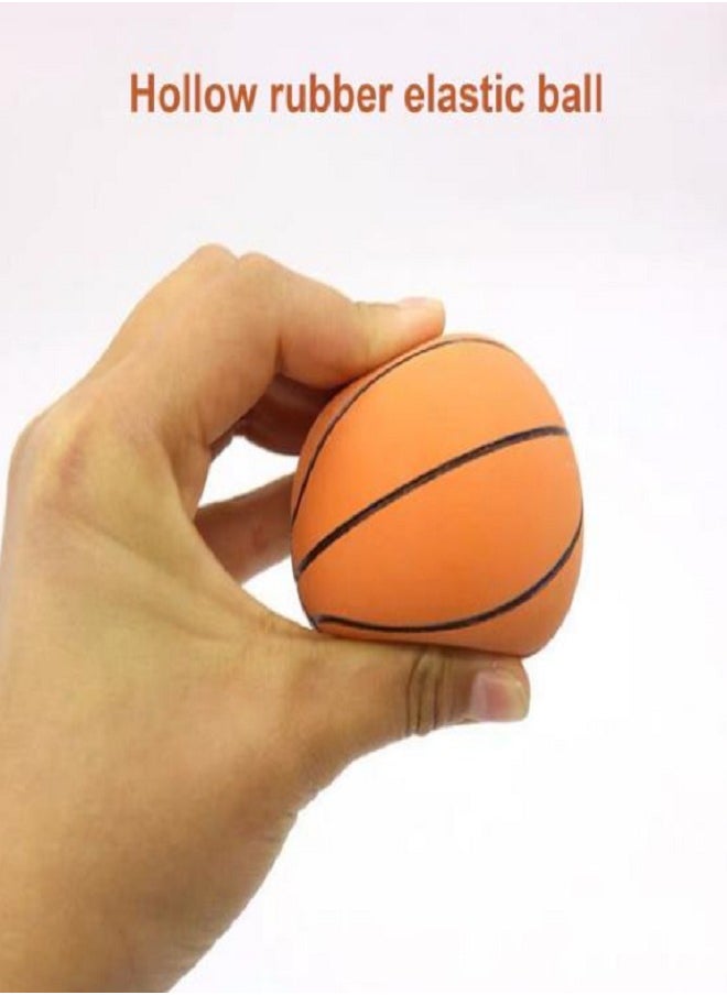 Bounce - Pack of 6 Mini  Basketball, Rubber Bouncy Ball, 6 cm, Squeeze Toy with High Elasticity for Kids & Adults (Multicolor) - Image 1