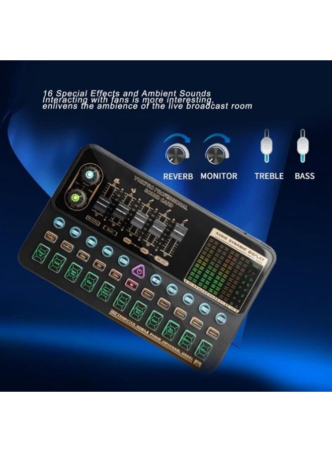 V10xpro Live Sound Card for Singing & Recording - Bluetooth Audio Mixer with Noise Reduction & Voice Effects for TikTok, YouTube, Podcasting on Mobile Phone - Image 5