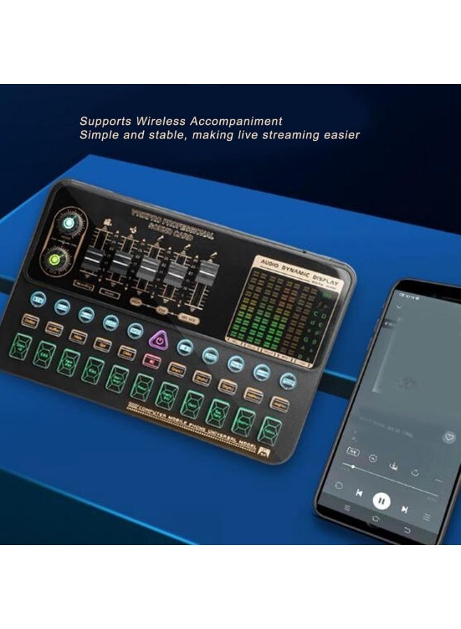 V10xpro Live Sound Card for Singing & Recording - Bluetooth Audio Mixer with Noise Reduction & Voice Effects for TikTok, YouTube, Podcasting on Mobile Phone - Image 4
