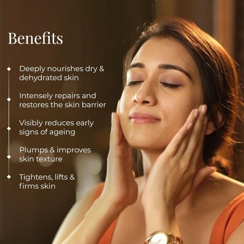 Forest Essentials Transformative Soundarya Anti Ageing Night Cream with 24K Gold For Dry Dehydrated Skin With Bakuchiol Hyaluronic Acid Moisturising and Hydrating - Image 3