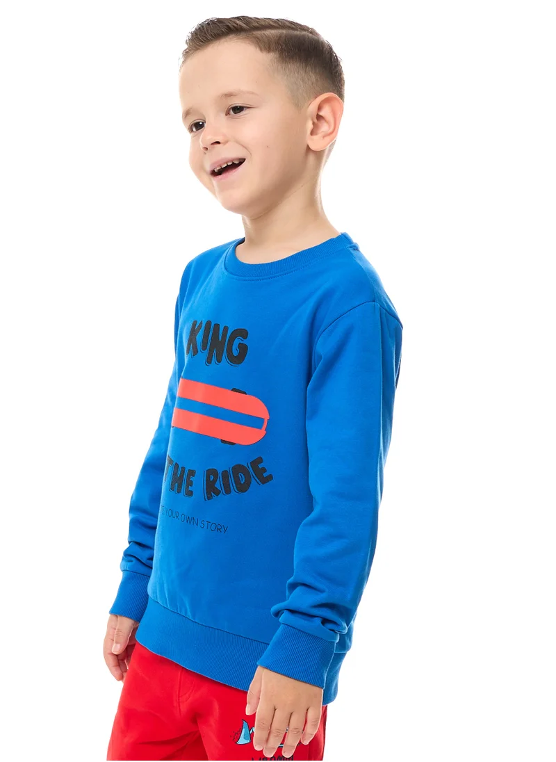 victor and jane Boys' Sweatshirt "KING" Graphic Printed