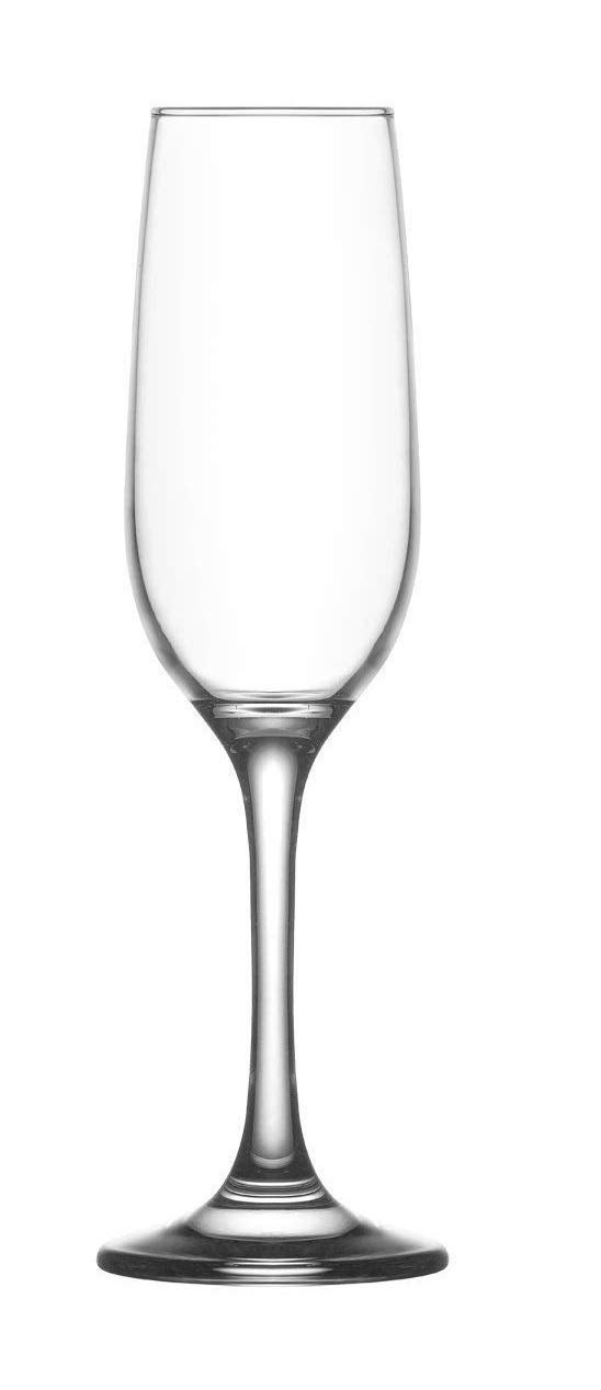 Cloudsell Red Wine Glass Champagne Flutes 220 ml Clear 6 - Image 2