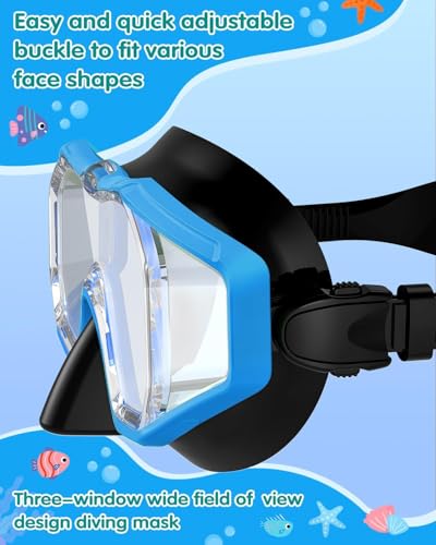 W WSTOO WSTOO Kids Swim Goggles with Nose Cover to Prevent Water Inhaling, Anti-Fog Leak-Proof Swimming Mask for Boys Girls Age 5-12 - Image 5