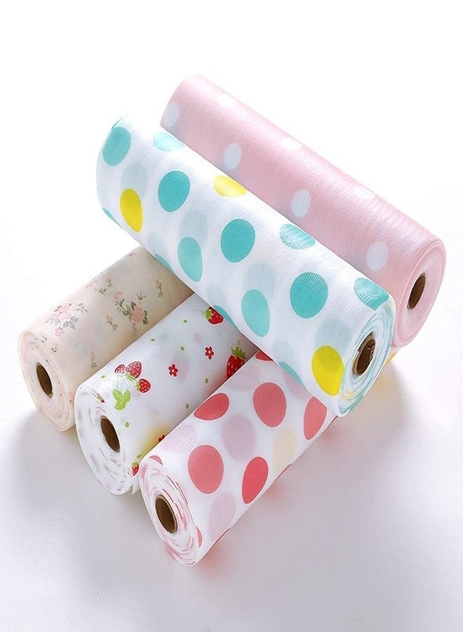 HEVIR Antibacterial Foam Drawer Shelf Liners Roll [30 * 300cm] - Waterproof Non-Slip PVC Printed Kitchen Cabinet & Wardrobe Mats, Moisture-Resistant Cupboard Pad, Table Protector, Multicolour (1 Pc) - Image 1