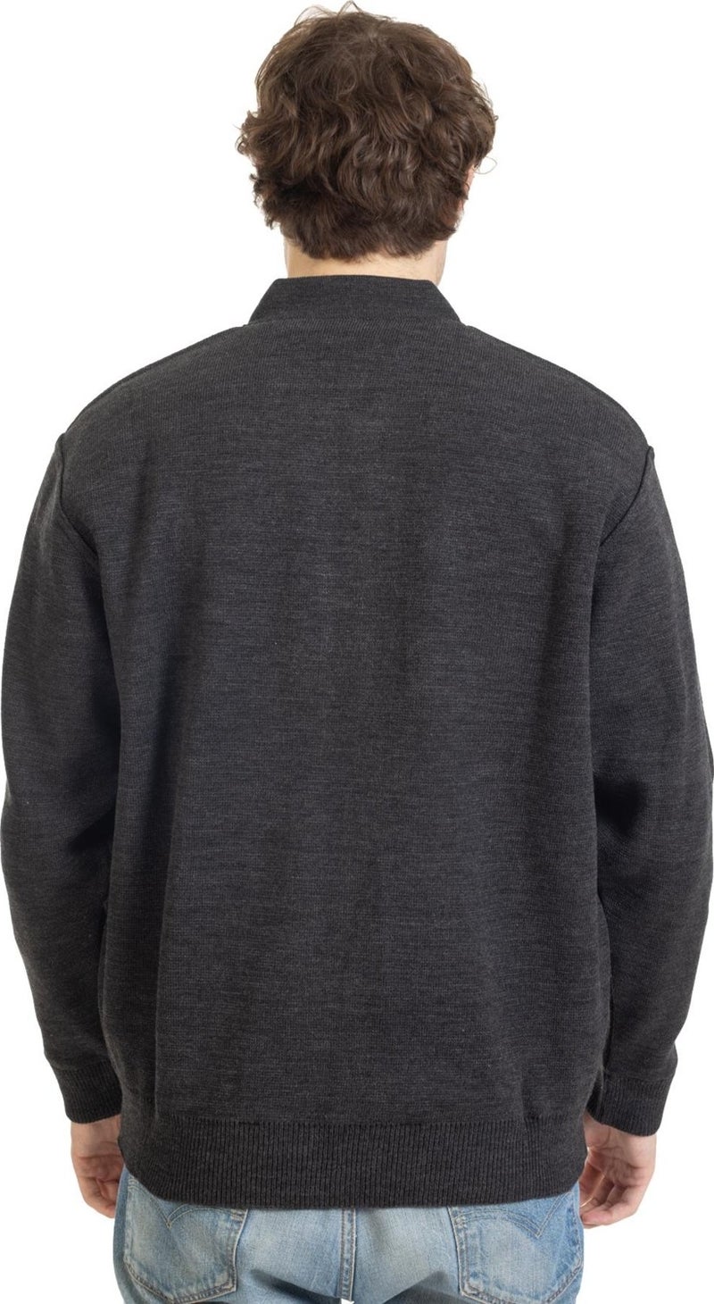 Mutlu City Men's Middle Age and Above Knitwear Knitted Lined Acrylic Zippered Winter Dad Cardigan 3065  - Image 5