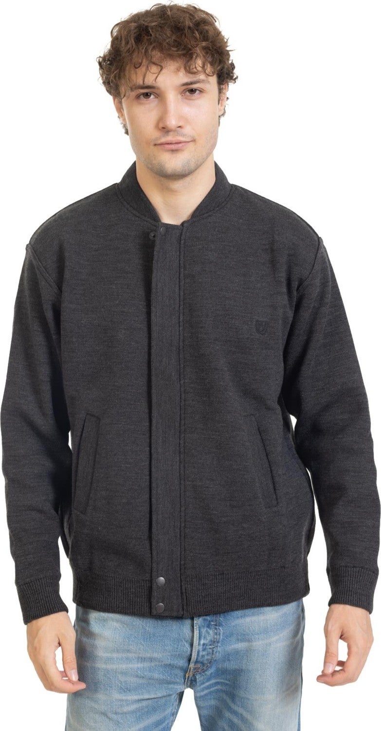 Mutlu City Men's Middle Age and Above Knitwear Knitted Lined Acrylic Zippered Winter Dad Cardigan 3065  - Image 2