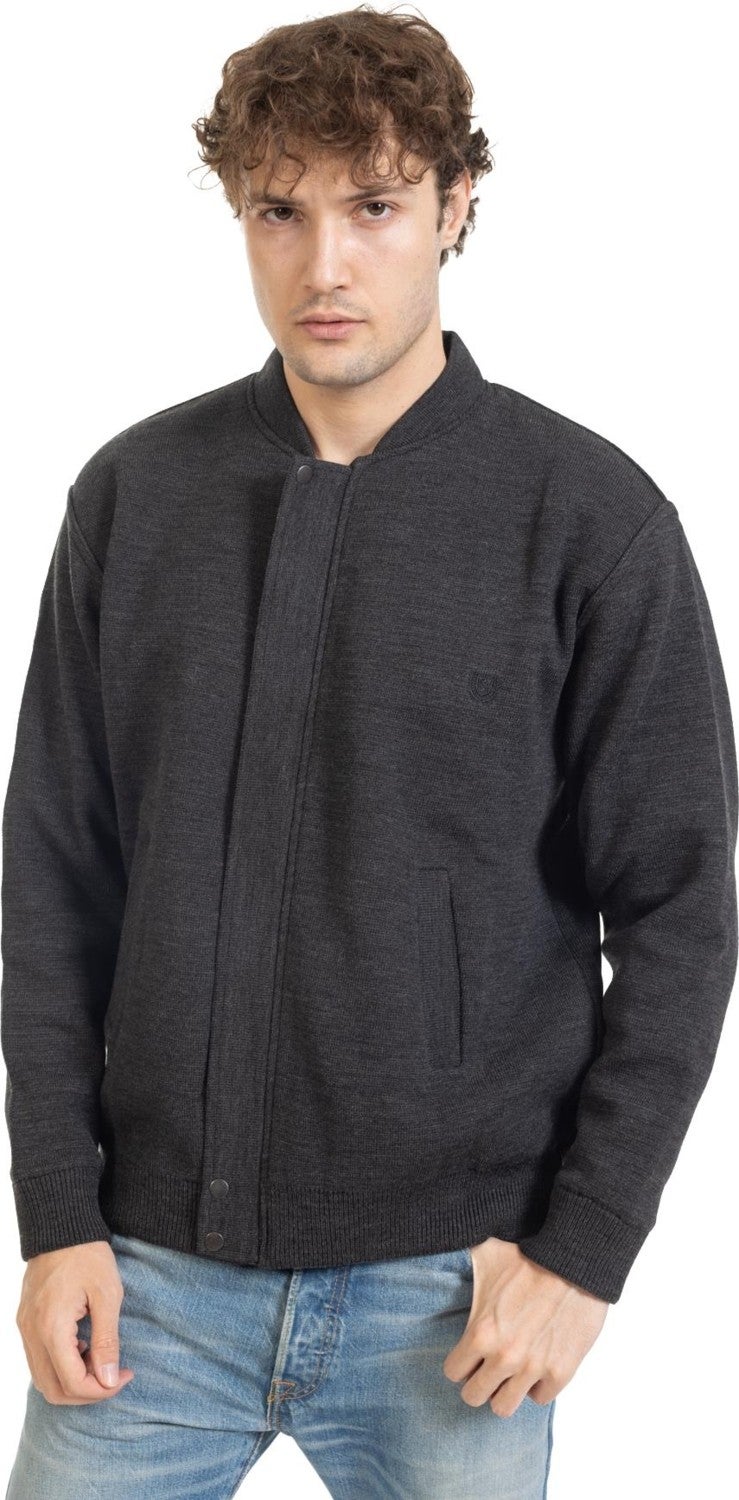Mutlu City Men's Middle Age and Above Knitwear Knitted Lined Acrylic Zippered Winter Dad Cardigan 3065  - Image 4