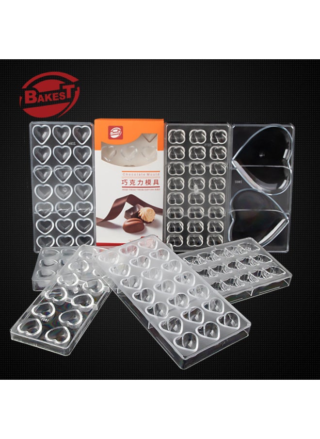 Generic Baast/bakest PC Almond Sandwich Nut Chocolate Mold Dessert Control-Color:2089 Heart Chocolate Mold  - Image 2