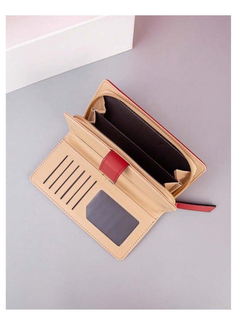 Wallet for Women Long Slim Minimalist Wallet Ladies Women Purse Large Capacity Pu Leather Credit Card Holder  - Image 5