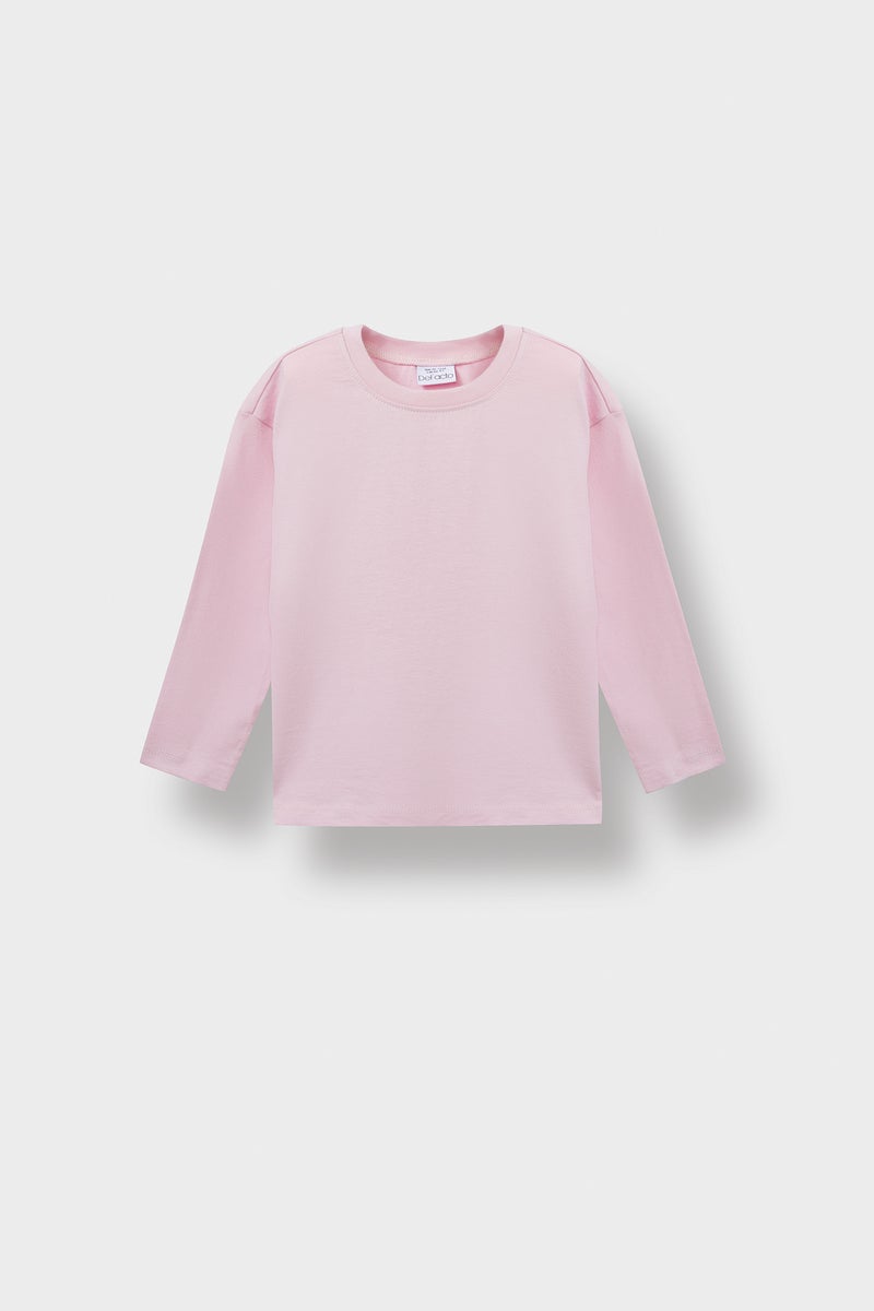 DeFacto Pink BabyGirl Baby Girl Crew Neck Long Sleeve T-Shirt Casual - Image 1