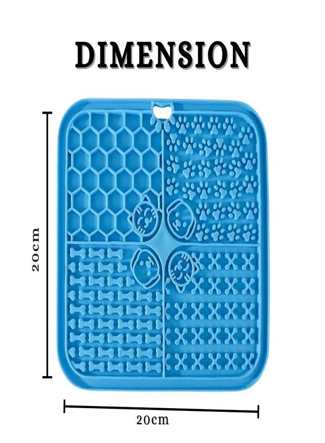 PET FUN Licking Mat for Dogs & Cats with Suction Cups - Slow Feeder Lick Pad for Anxiety Relief, Boredom Reducer, Bathing & Grooming - Treat Mat for Peanut Butter, Yogurt (1) - Image 2