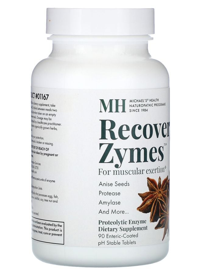 Michael's Naturopathic Recovery Zymes 90 Enteric-Coated pH Stable Tablets - Image 2