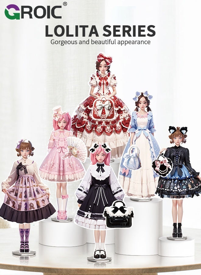 GROIC Magnetic Dress Up Dolls for Girls, Lolita Princess Magnetic Paper Dolls Book with 3D Scenes, Kids Quiet Book Toys Learning Created Imagine Set Gifts for Toddlers, 50+ Clothing Accessories, 8 Scenes - Image 4