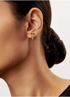 Tiffany & Co. Tiffany T T1 Hoop Earrings in Yellow Gold with Diamonds  - Image 2