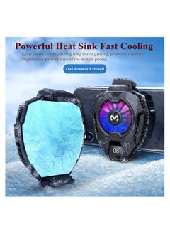 Excefore Mobile Phone Cooler, Semi Conductor Heatsink Cellphone Cooling Fan for Gaming/Video Live/Vlog, Support 65-85mm Wide Smartphone Black Mobile Radiator Cooler  - Image 2