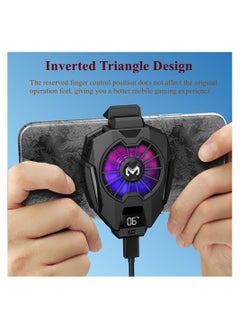 Excefore Mobile Phone Cooler, Semi Conductor Heatsink Cellphone Cooling Fan for Gaming/Video Live/Vlog, Support 65-85mm Wide Smartphone Black Mobile Radiator Cooler  - Image 3