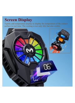 Excefore Mobile Phone Cooler, Semi Conductor Heatsink Cellphone Cooling Fan for Gaming/Video Live/Vlog, Support 65-85mm Wide Smartphone Black Mobile Radiator Cooler  - Image 4