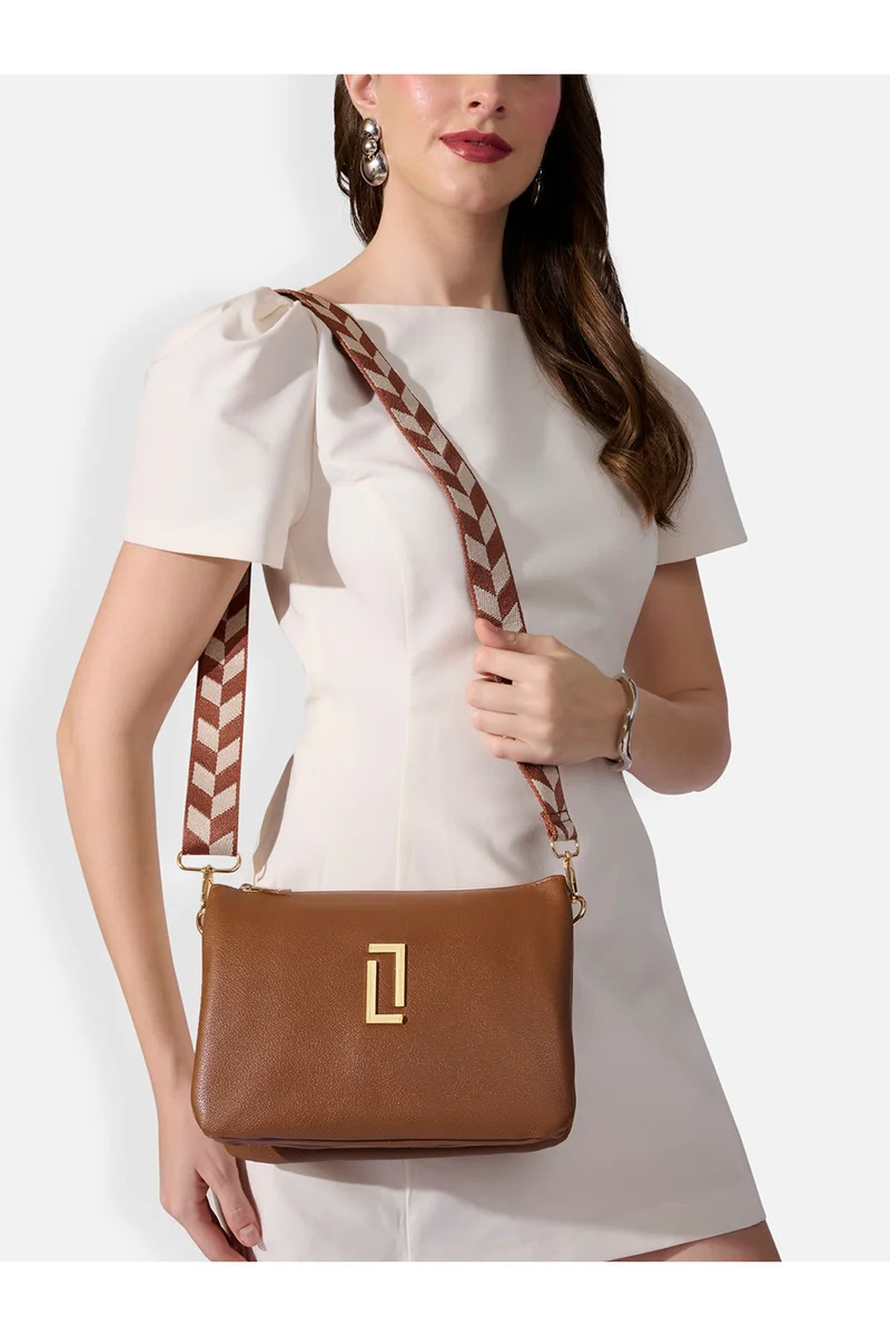 Lavie Luxe Women's Milan26 5-Compartment Sling  (Tan)