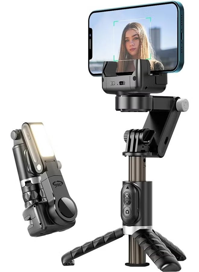 LENND Gimbal Stabilizer for Smartphone with Extendable Selfie Stick and Tripod, 3 Axis Selfie Stick Tripod with Face Tracking, 360° Rotation, 4 in 1 Portable Phone Tripod, Auto Balance for iPhone/Android - Image 1
