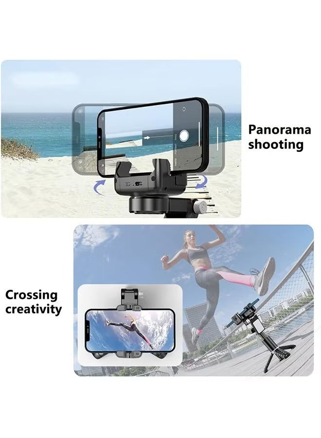 LENND Gimbal Stabilizer for Smartphone with Extendable Selfie Stick and Tripod, 3 Axis Selfie Stick Tripod with Face Tracking, 360° Rotation, 4 in 1 Portable Phone Tripod, Auto Balance for iPhone/Android - Image 2