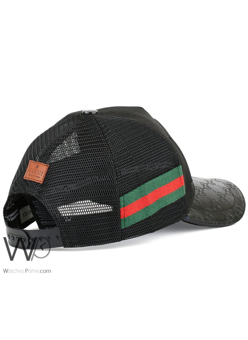 كاب Gucci GG خلفية شبكة باللون الأسود