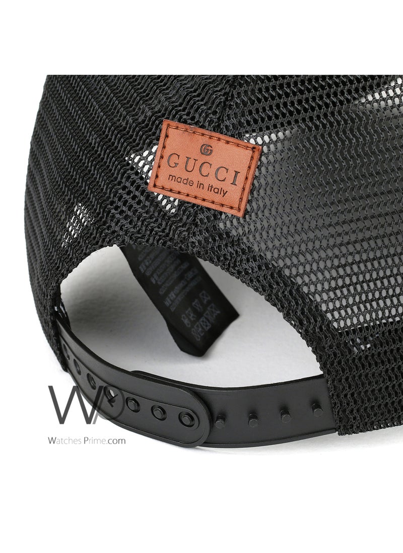 كاب Gucci GG خلفية شبكة باللون الأسود