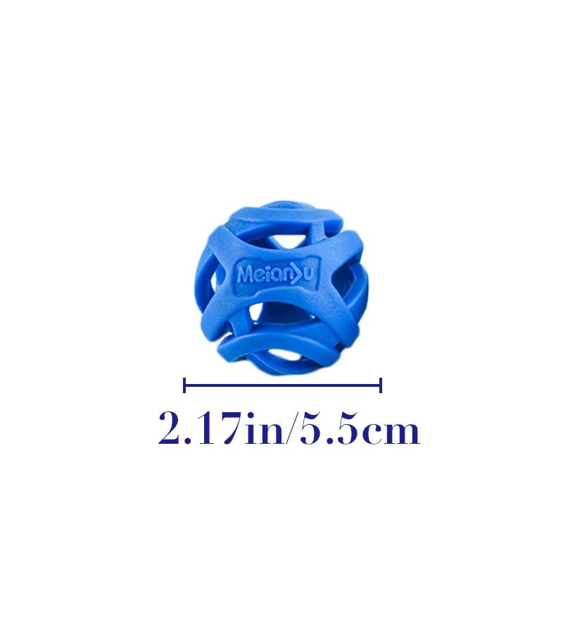 Blue Rubber Ball Dog Toy 2 17 Inch Hollow Ball For Teeth Grinding Outdoor Throwing - Image 2