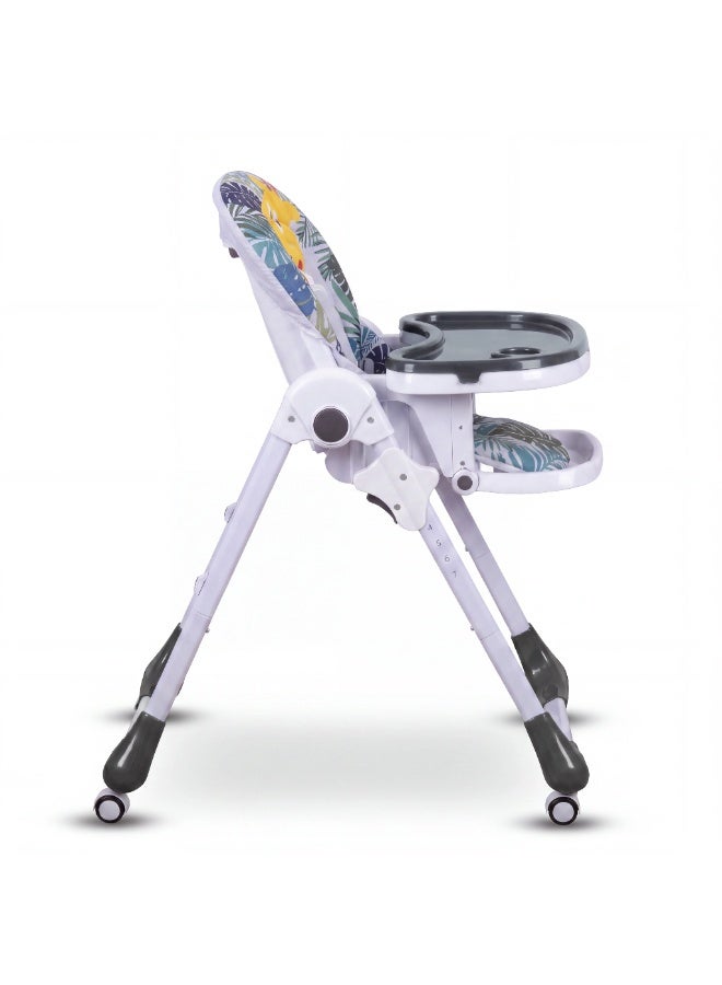 Burbay Premium Adjustable Baby High Chair – 7-Level Height, 5-Point Harness, Easy-Clean Double Tray, and Padded Seat - Image 4