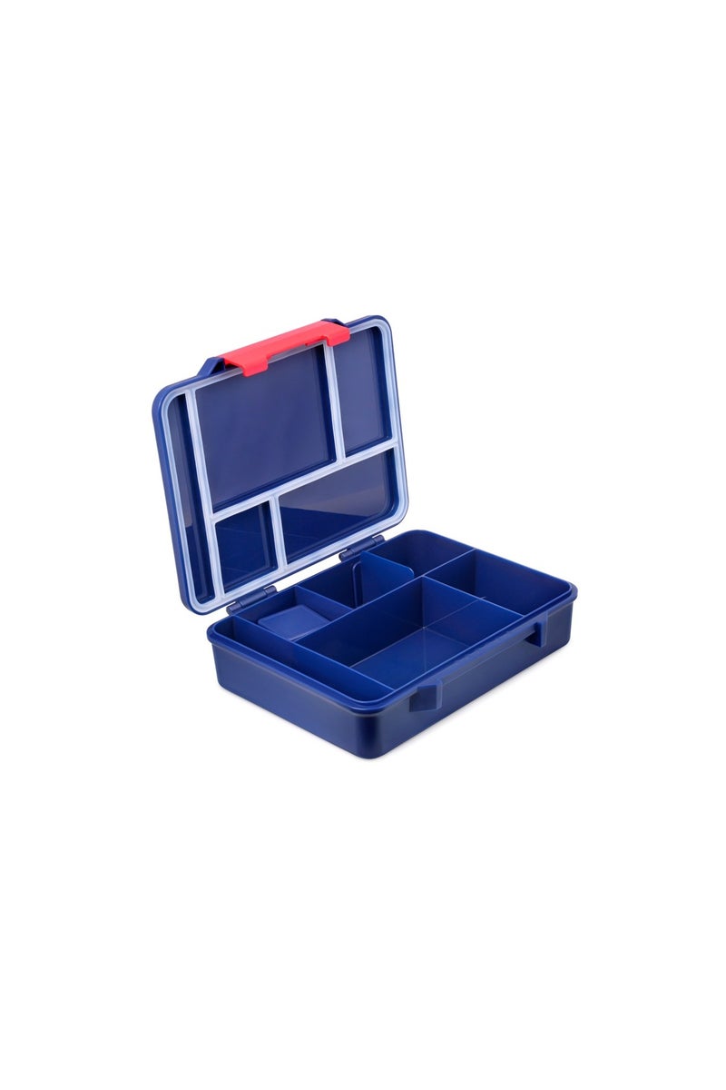 Bamboo Bark FC Barcelona Lunch Box for Boys, Children & Adults, BARCA Football 1300ml Leak-Proof 5-Compartment Bento Lunch Box for Kids with Cutlery & Sauce Container, BPA-Free Food Container for School, Office & Daily Meals - Image 1