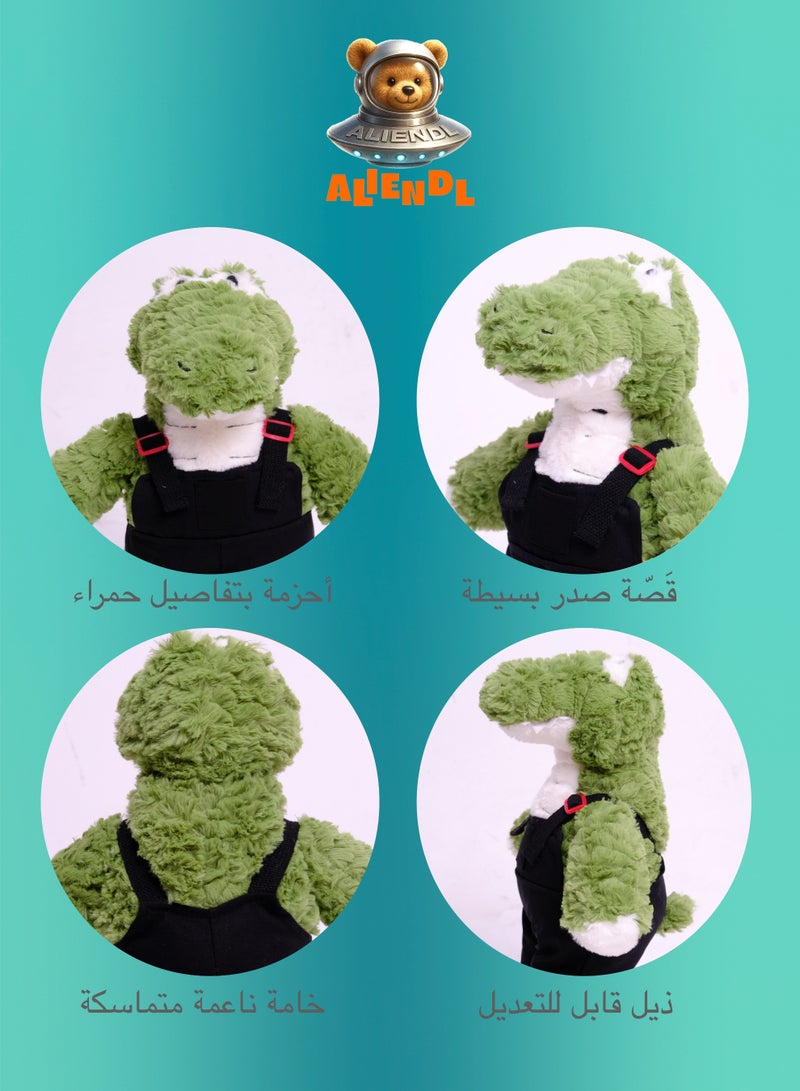 ALIENDL Goofy Gator – Plush Alligator Stuffed Animal Toy for Baby Kids, Soft Cute Gator Plush Doll Gift Set with Removable Clothes & Pouch, Perfect Gift for Kids, Friends & Couples - Image 5