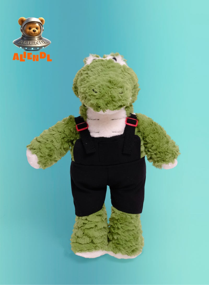 ALIENDL Goofy Gator – Plush Alligator Stuffed Animal Toy for Baby Kids, Soft Cute Gator Plush Doll Gift Set with Removable Clothes & Pouch, Perfect Gift for Kids, Friends & Couples - Image 2