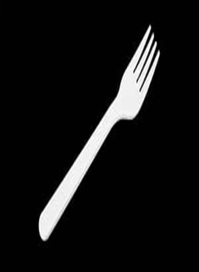 KRNO High Quality Disposable Cutlery – Pack of 50 White Forks - Durable Plastic Utensils for Parties, Events & Catering – Available in Black or White