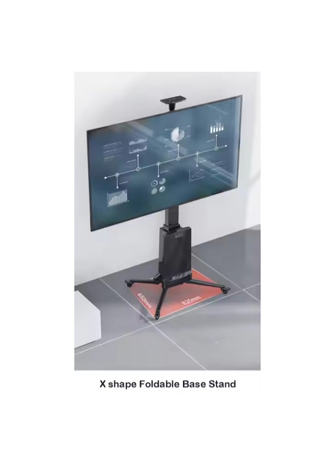 Motorized Lift Screen Heavy Duty TV Mount Cart Fits Most 55-85 inch Flat Panel LED LCD TV Loading 68 kgs. - Image 3