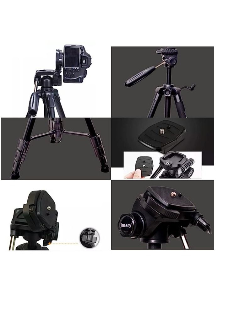 Jmary KP-2234 Professional Aluminium Tripod for All DSLR Cameras (Black) - Image 3