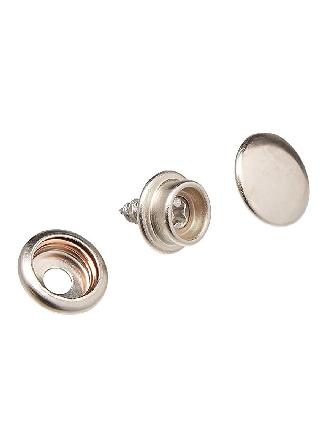 General - 6-Piece Snap Fastener Refill Screw Silver  7.6 x 7.6 cm 1268 - Image 1