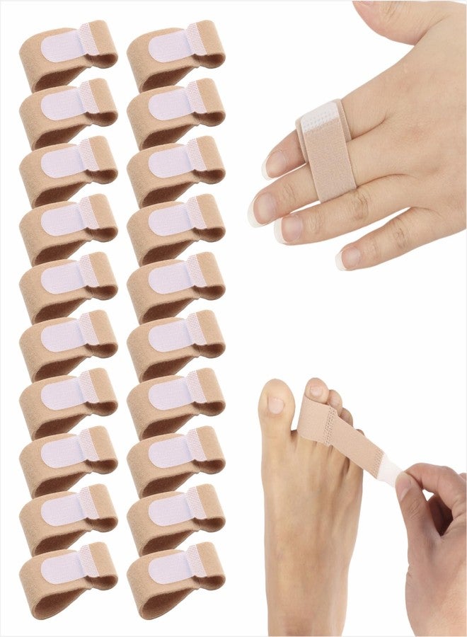 MUROCEA 20 PCS Adjustable Finger Buddy Straps, Soft Finger Support Wraps for Daily Use, Reusable Non-Slip Finger Stabilizer Bands for Typing, Sports and Activities (Skin color) - Image 1