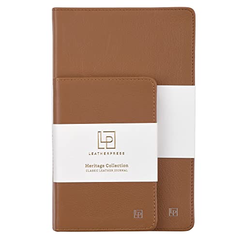 Leatherpress Classic Leather Notebook Writing Journal, Softcover, Narrow Ruled, Table of Contents and Numbered Pages - Image 4