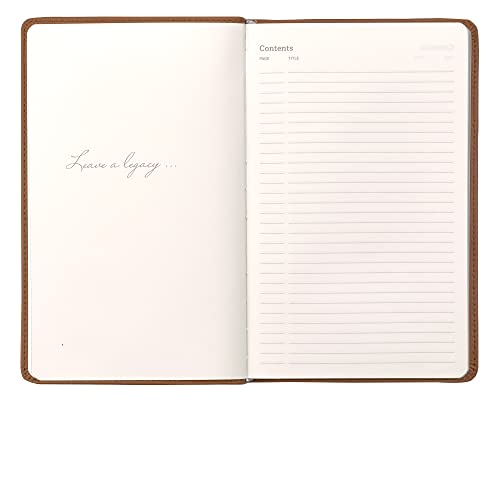 Leatherpress Classic Leather Notebook Writing Journal, Softcover, Narrow Ruled, Table of Contents and Numbered Pages - Image 3
