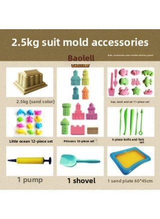 Space Children's Toy Sand Suit Indoor Girls Plasticine Power Clay Magic Mars Color Sand Oily Other-Color:Sand Color 2.5kg 39 Mold With Sea, Land And Air Large Sand Table Pump - pzsku/Z8F160B9E79CEBA0FC3E7Z/45/1745539914/9c228228-4672-4f56-beef-806d747c50bd