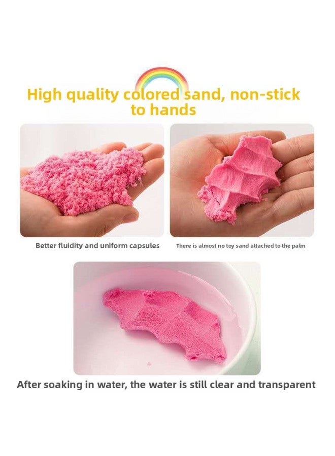 Space Children's Toy Sand Suit Indoor Girls Plasticine Power Clay Magic Mars Color Sand Oily Other-Color:Sand Color 2.5kg 39 Mold With Sea, Land And Air Large Sand Table Pump