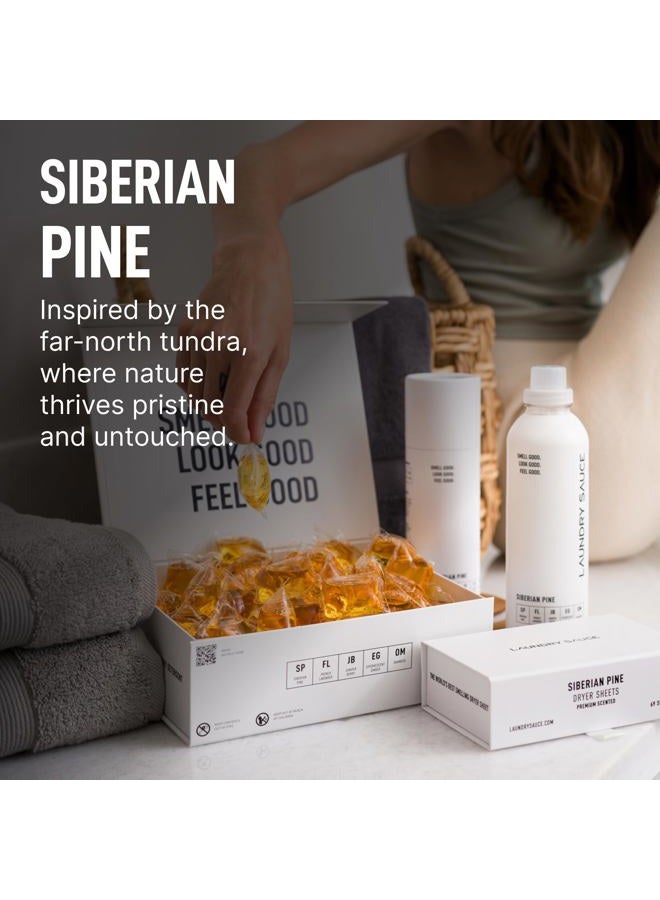 LAUNDRY SAUCE Luxury Scented Detergent Pods & Scent Booster Bundle (Siberian Pine) - Easy-To-Use, Premium Pods with High-End, Sophisticated Fragrances - Dye Free & HE Compatible - Image 2