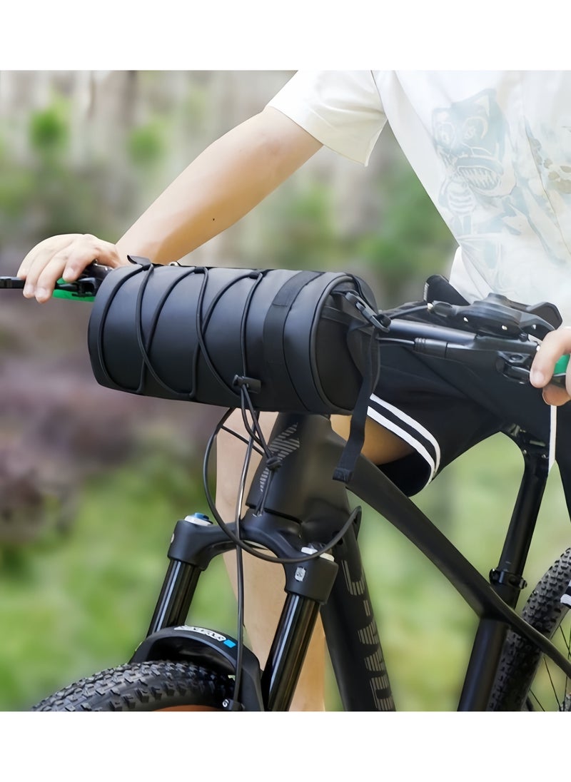 Beauenty Bike Handlebar Bag,Bicycle Handlebar bag,Bike Frame Bag with Shoulder Strap,Bicycle Front Bag Fram Storage Roll Bag Mountain Road Bikes Bicycle Accessories, Bike Pouch for Bicycle  - Image 2