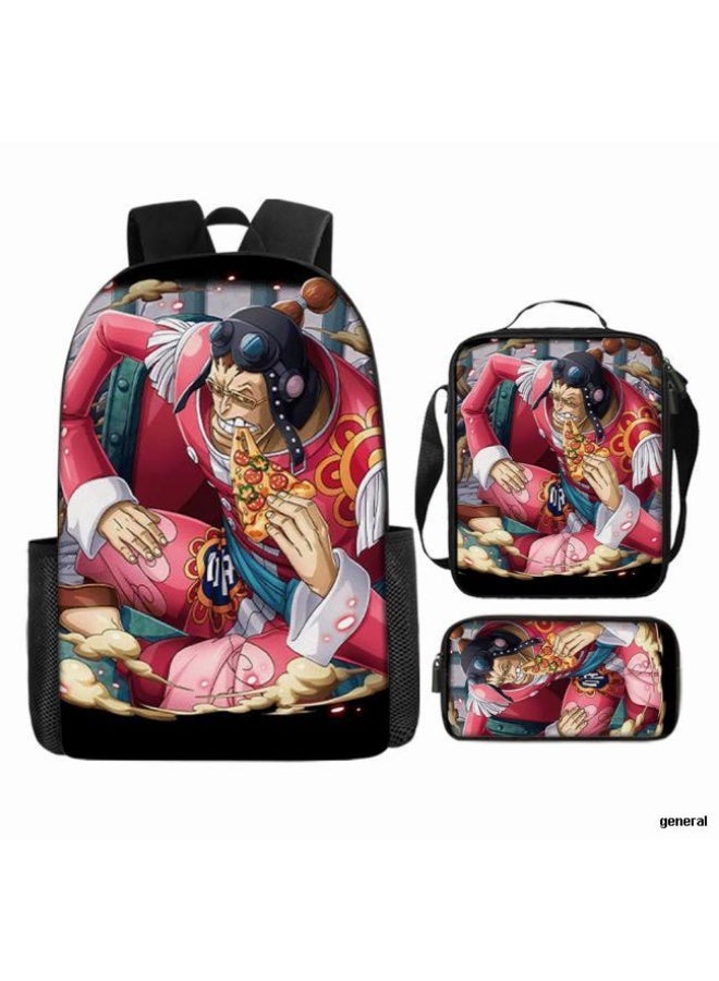 عام أحدث نموذج عالمي من الكرتون طباعة ثلاثة قطعة حقيبة مجموعة ( الطلاب ، الأطفال ، الأصدقاء ، نزهة ، تسلق الجبال ، الخ . ) - Image 1