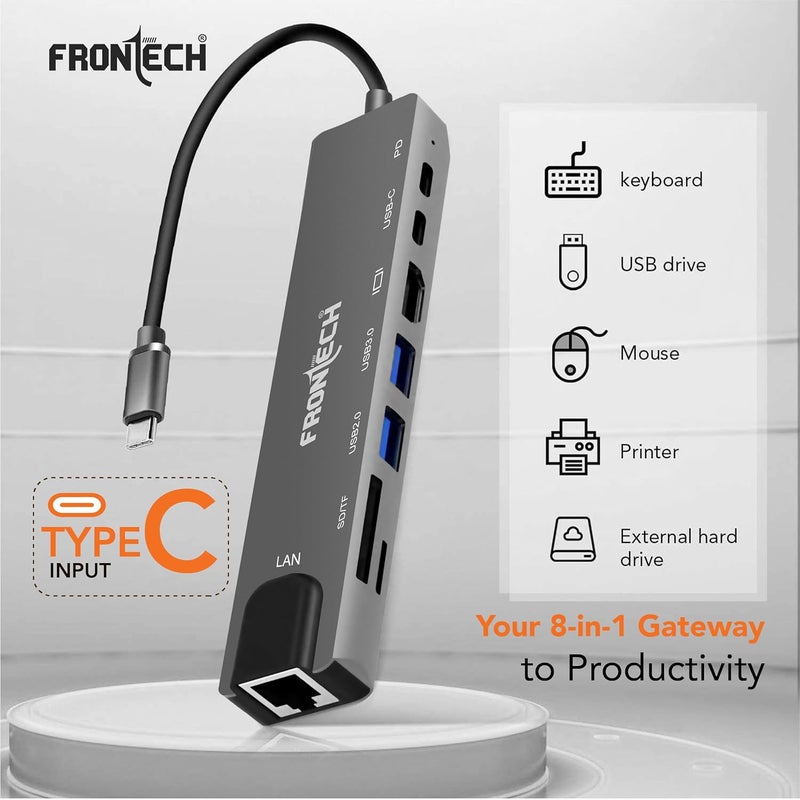 FRONTECH Multiport HUB,USB 3.0, 3X USB 2.0,Compact Metal Design, Multi OS Compatible. (NC-0059) - Image 5
