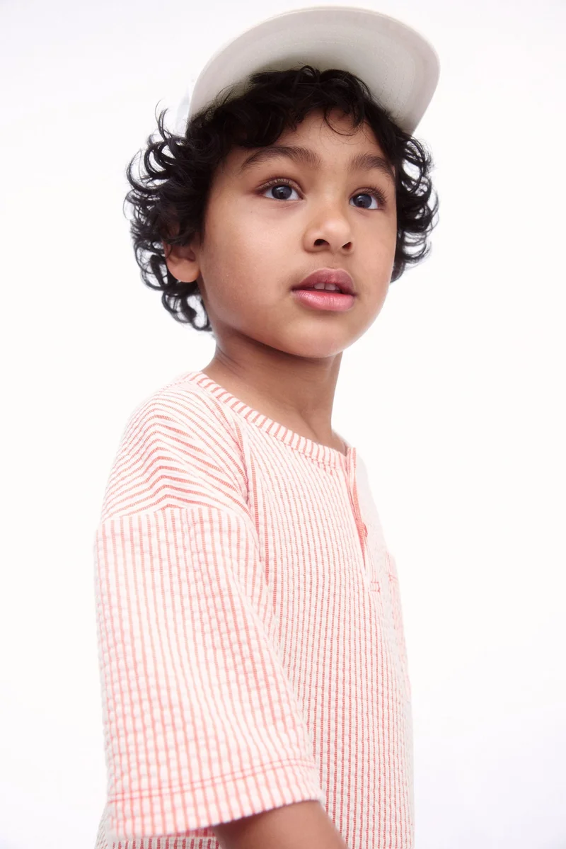 H&M Henley top and shorts